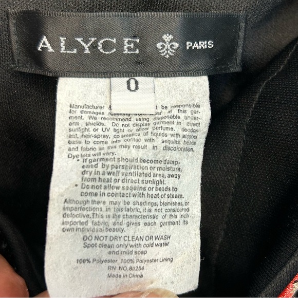 Alyce Paris Black Sequin floral flower embroidered maxi skirt evening formal 0 - Picture 11 of 13